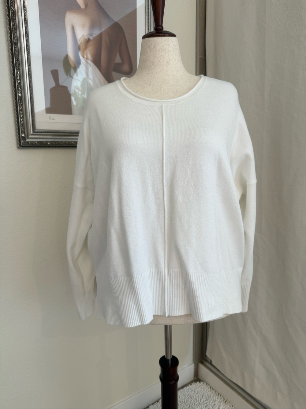 French Connection White Crew Neck Sweater